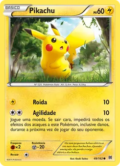 Carta Pikachu da coleção BREAKthrough