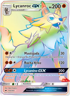 Carta Lycanroc GX