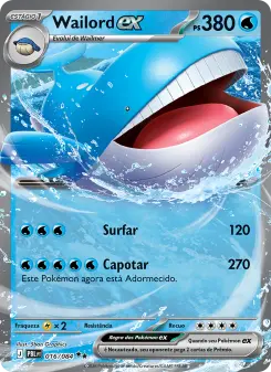 Carta Wailord ex da coleção Pitch Black