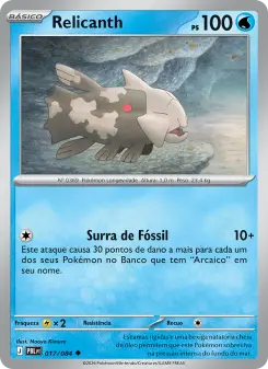 Carta Relicanth da coleção Pitch Black