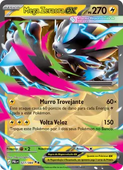 Carta Mega Zeraora ex da coleção Pitch Black
