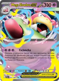 Carta Mega Slowbro ex da coleção Pitch Black