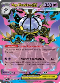 Carta Mega Chandelure ex da coleção Pitch Black