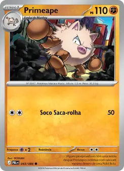 Carta Primeape da coleção Pitch Black