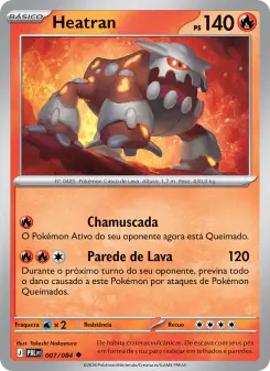 Carta Heatran da coleção Pitch Black