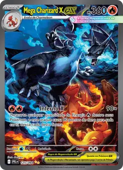 Mega Charizard X ex, carta chase da coleção Phantasmal Flames