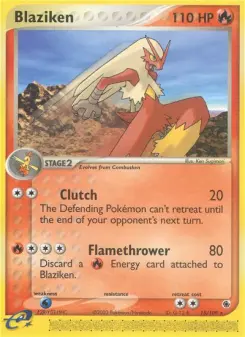 Carta Blaziken da coleção Ruby & Sapphire