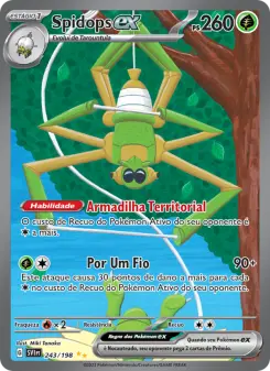Spidops ex 243/198, exemplo de carta special illustration rare de Pokémon