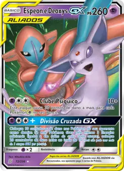 Carta Espeon & Deoxys GX