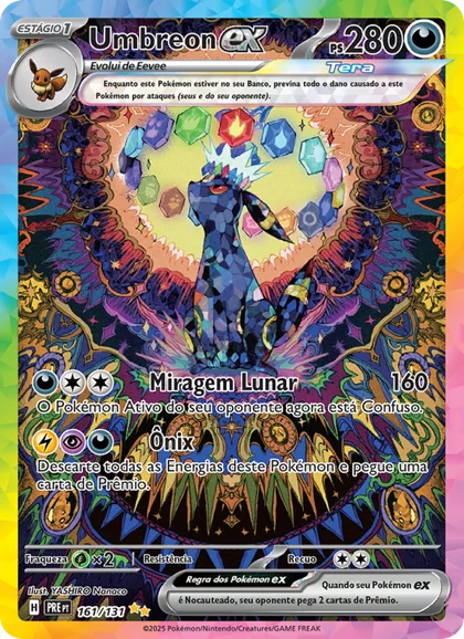 Umbreon ex, a carta chase mais valiosa da coleção Prismatic Evolutions