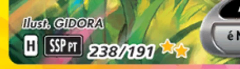 Detalhe ampliado mostrando a numeração 238/191, acima do total oficial de 191 cartas do set